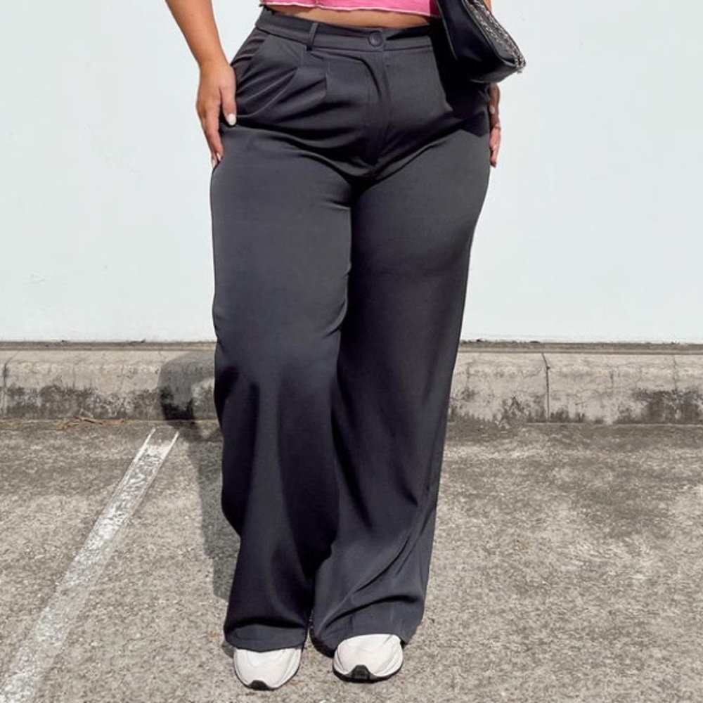 PRINCESS POLLY ARCHER PANTS - grey slacks